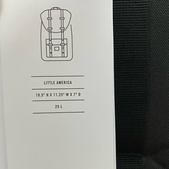 Herschel Black Little America Backpack - Picture 4 of 9